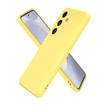 Imagem de oakxco Capa de silicone para Samsung Galaxy S24 Plus, ultrafina, fina, para mulheres, meninas, cor lisa, minimalista, estética, fofo, feminino, design feminino, gel de borracha macia TPU com capa para