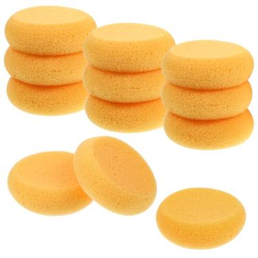Imagem de LXUEJIE 12 esponjas redondas de cerâmica, esponjas de pintura de 7,6 cm, esponja de artista de absorção de água, esponja de argila elástica, esponja de limpeza redonda para sapatos de cozinha