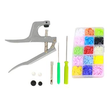 Imagem de Luzhengyang Conjunto de botões e alicates de plástico superior T3 T5 T8 para costura e artesanato - Kit profissional de fixação de pressão para fabricação de roupas e projetos DIY - para alfaiates