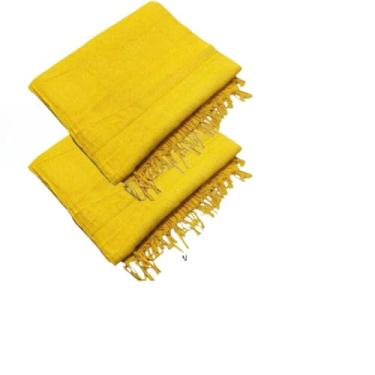 Imagem de Manta para Sofa Grande, Kit 2 Mantas Natal para Sofá 2,20 X 1,20m Gigante Algodão Protetor Decoração Natal(2 Amarela)