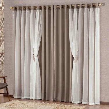 Imagem de Cortina Mabelle Semi Blackout 3,00m X 2,50m - Avelã