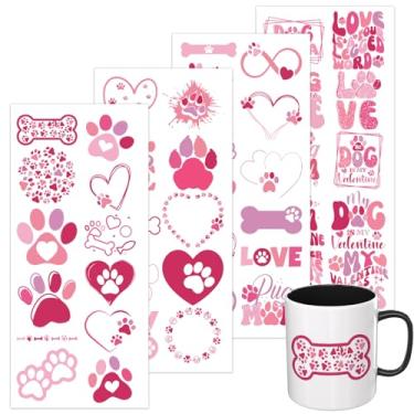 Imagem de Elewins 4 peças/conjunto de papel de transferência autoadesivo para copos DTF UV Dia das Mães para 473 ml, garrafas de água, laptops e geladeira, artesanato faça você mesmo, papel de transferência UV