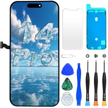 Imagem de DIGI4U Substituição de tela LCD para iPhone 14 Pro, tela de 6,1 polegadas [toque 3D] [entalhe pequeno] para montagem de digitalizador de tela iPhone 14 Pro, com ferramentas de reparo para iPhone 14