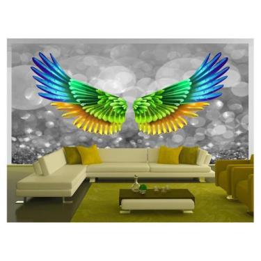 Imagem de Papel De Parede 3D Arte Asas Selfie Insta Cores 3,5M Tra286 - Você Dec