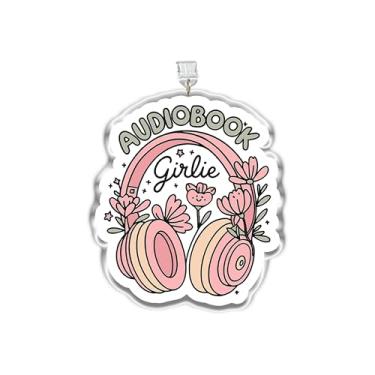 Imagem de MEIYSTICK Audiolivro Pingente de plugue de poeira feminino, pingente Kindle, pingentes de plugue de pó de acrílico tipo C ou relâmpago, pingentes de acessórios Kindle, presentes femininos para fones