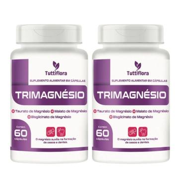 Imagem de Kit 2x Tri Magnésio (Malato, Taurato, Bisglicinato) 60 Cápsulas Tuttiflora-Unissex