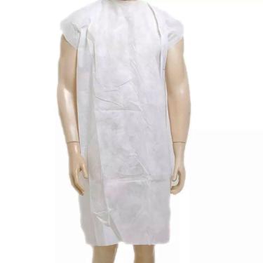 Imagem de Avental Descartável TNT Branco sem Manga 10un