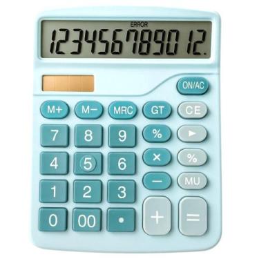 Imagem de Calculadora 12 digitos 837B Azul solar pilha mesa balcão escritório es