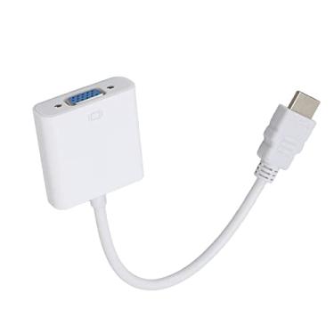 Imagem de Generic Interface Multimídia Hd para Cabo Adaptador Vga, Conversor Digital Plug and Play para Console de Jogos Hdtv Abs Resolução 1280x720 (Branco)