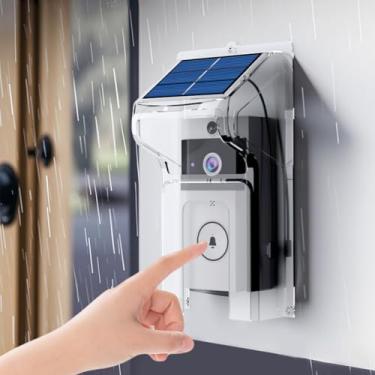 Imagem de Tangxi Capa de Chuva de Campainha de Plástico Transparente Com Painel Solar, Protetor de Campainha à Prova D'água para Todos Os Modelos de Anel