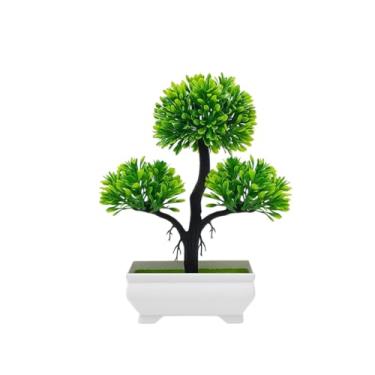 Imagem de Genérico, Kit 4 Bonsais da Felicidade Artificial Decorativo com Vaso Retangular – Energias Positivas