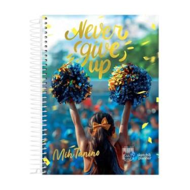 Imagem de Caderno Mih Tanino - Never Give Up - Espiral - 80 folhas - Formato 200 x 275 mm