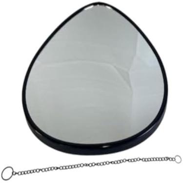 Imagem de Espelho de parede invertido, design gota d'agua, tamanho grande, decorativo,preto elegante