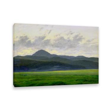 Imagem de Paisagem de montanha na Boêmia por Caspar David Friedrich Impressões em tela Well Decor The World Classic Art Reproduções de arte grande giclée arte de parede para sala de estar decoração de casa 85 x