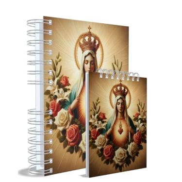 Imagem de Agenda Católica 2026 + Bloco de Anotações, Imaculaco Coração de Maria, Dourado, Capa 15