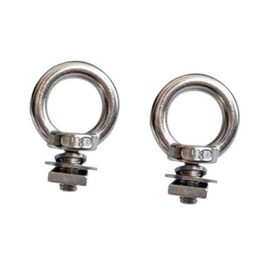 Imagem de Generic 2 Parafusos Olhal Reforçados M8 em aço Inoxidável para Trilho de Rack de Teto, Fixadores de Cordas e Elásticos, 2 Partes