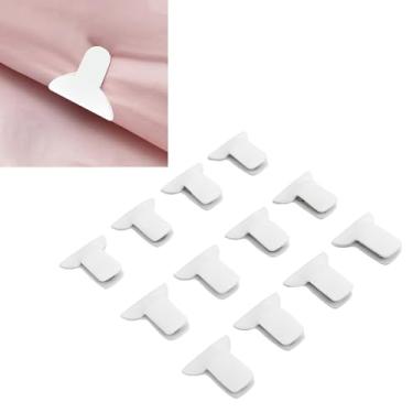 Imagem de POCREATION Grampos de Edredom Acolchoados, Em Metal Com Espuma de Algodão para Fixar Cobertor e Lençóis, Pinça Macia e Ajustada para Manter a Roupa de Cama No Lugar, Evita Enrosco e Frio,