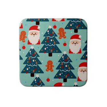 Imagem de Ladrilho Decorativo de Cerâmica Natalino Com Estampa de Papai Noel e Gengibre