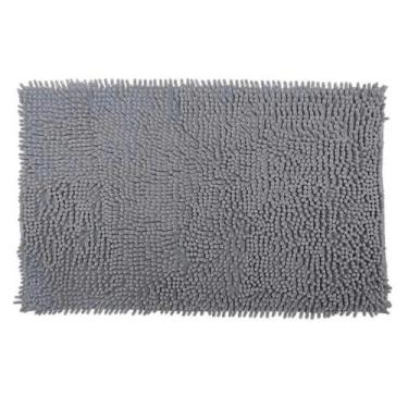 Imagem de Tapete de Bolinha Microfibra Antiderrapante 38x58 Rozac, Cinza