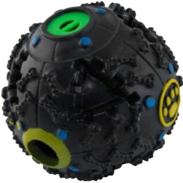 Imagem de Bola Petisco Interativa para Pet, Vinil, 10cm, com Som Interno, para Cães Pequeno e Médio Porte