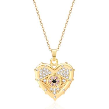 Imagem de AUMRET Colar feminino com pedra do mês de nascimento banhado a ouro, impermeável, sem manchas, perfeito para aniversário, dia dos namorados, dia das mães, Natal, presente de Ação de Graças, 19.5, Aço