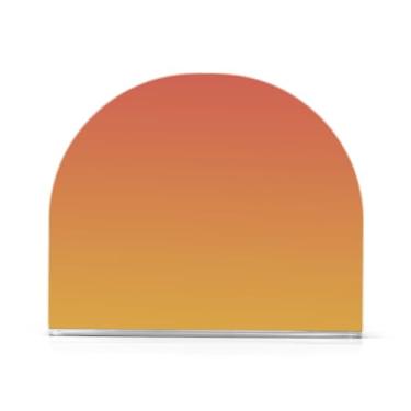 Imagem de Suporte de guardanapo de acrílico gradiente laranja amarelo, porta-guardanapos em forma de U, para banheiro, serve para 50-60 guardanapos, suporte de guardanapo vertical