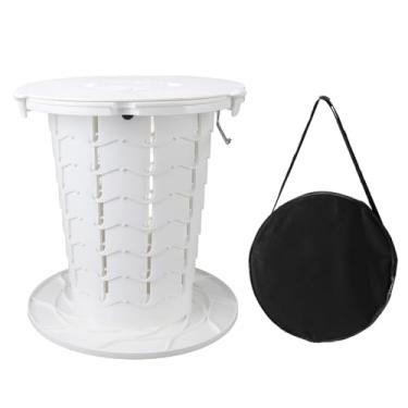Imagem de QANYEGN Vaso sanitário dobrável portátil, penico portátil de acampamento com altura ajustável, vaso sanitário portátil retrátil para acampamento, viagens, caminhadas, carro