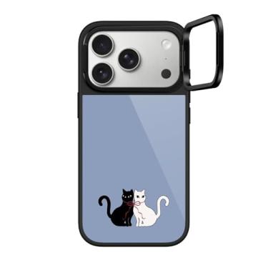 Imagem de CASETiFY Capa Glaze Ring Stand para iPhone 17 Pro [suporte/1,5 m. 1X proteção contra quedas de grau militar/compatível com Magsafe] - Bow Cats - Preta