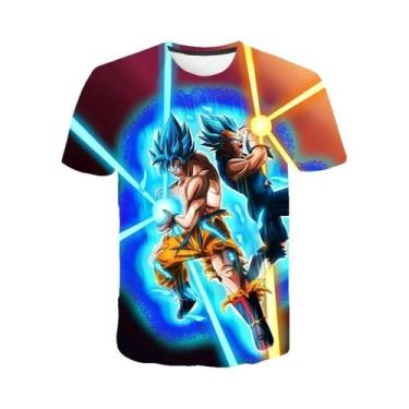 Imagem de Camiseta Dragon Ball Son Goku Vegeta Para Adultos E Crianças, Manga Cu