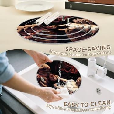 Imagem de Caravaggio Judith decapitação Holofernes Tea Party Cupcake Stand 3 camadas redondo acrílico copo bolo torre decoração mesa bandeja de servir comida suprimentos festa donut formatura