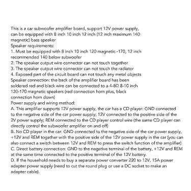 Imagem de KIMISS Placa Amplificadora de Carro Amplificador de Subwoofer de Baixo de Liga de Alumínio de 1000W para de áudio Automotivo de 12V, Suporta Alto-falantes de 8-12 Polegadas, Dissipação de Calor