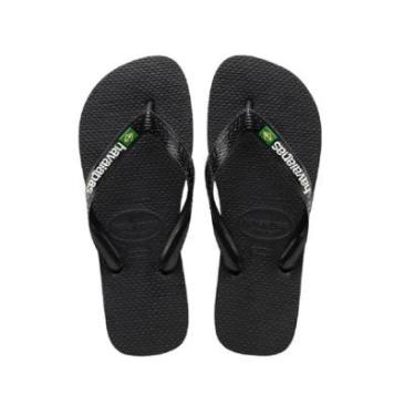Imagem de Chinelo Havaianas Top Infantil Menino Brasil Logo 4110850 Preto-Masculino