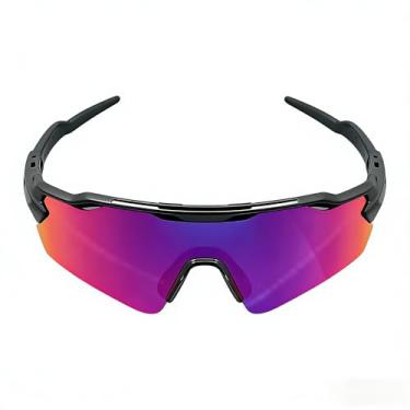 Imagem de Óculos de Sol Esportivo Unissex Polarizado UV400 – Ideal para Corrida, Ciclismo, Praia e Beach Tennis(preto com tanzanite)