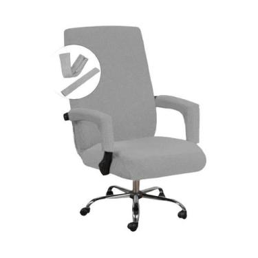 Imagem de Capa De Cadeira De Escritório Elástica Rotativa Tamanho M L Anti-sujei