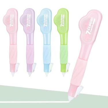 Imagem de Temiary Pacote com 4 canetas de fita corretiva, 0,7 cm x 78,7 m, canetas brancas lisas para escrever, resistente a rasgos, fácil de usar, aplicador para correções instantâneas material de escritório