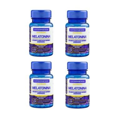 Imagem de Kit 4 Melatonina Catarinense Sem Sabor 120 Comprimidos