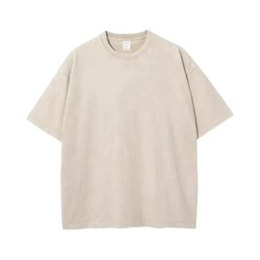 Imagem de Camiseta Unissex Retro Punk De Algodão 230g Com Ombros Caídos E Manga 