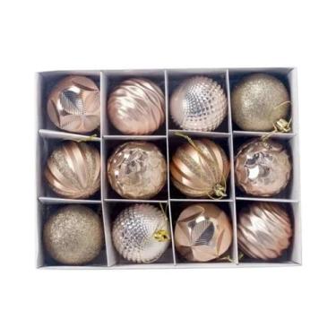 Imagem de Conjunto de bolas de Natal de 12 unidades Decoração de árvore de Natal