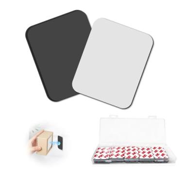 Imagem de Towjug Fita magnética adesiva e placa de metal - 20 ímãs flexíveis com folhas de ferro para projetos DIY, uso em sala de aula, escritório e organização doméstica