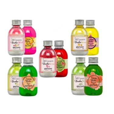 Imagem de KIT SAIS DE BANHO ESPUMA PARA BANHEIRA E HIDROMASSAGEM 120g - La Pimen