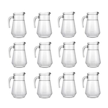 Imagem de Kit 12 Jarras 1,5L Sucos Água Bebidas Vidro Nadir Figueiredo