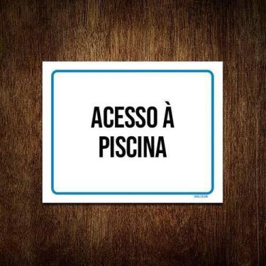 Imagem de Kit 5 Placas Ambiente Sinalização Setor Acesso À Piscina - Sinalizo.Co