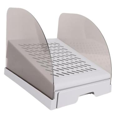 Imagem de Phefop Rampa para Caixa de Areia para Gatos Com Gaveta, Caixas de Areia Com Degraus Inclinados Com Defletores e Função de Filtro Com Altura Ajustável Fácil de Limpar para Gatos Idosos (Cinza)