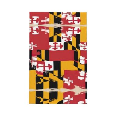 Imagem de XLLingL Toalhas de cozinha com estampa de bandeira de Maryland, panos de prato de microfibra, para decoração e limpeza de cozinha - 1 peça