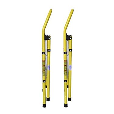 Imagem de Escada escada dobrável com 2 degraus escada escada com aderência conveniente e pedal largo não escorregadio, escada portátil de alumínio para escadote dobrável de carro (2 peças)