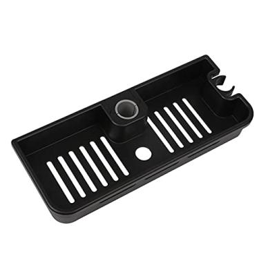 Imagem de Prateleira de banheiro, poste de chuveiro, prateleira, haste ajustável, organizador de acessórios de banheiro, suporte para chuveiro, xampu, sabonete, 1 peça de prateleiras flutuantes (cor: C) (preto)