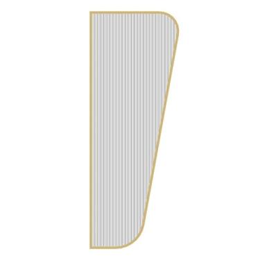 Imagem de pcagfaajmh Divisória de vaso sanitário de vidro temperado, tela de privacidade de mictório de vidro listrado, divisor masculino de proteção para mictório de 100 cm de altura, moldura de aço inoxidável