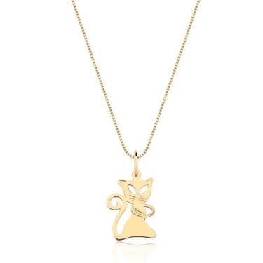 Imagem de Pingente Gato Chapa Delicado Ouro 10k P59 - MAEHLER Arte Em Joias, Dou