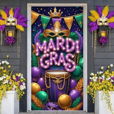 Imagem de Mardi Gras Tema Carnaval Celebração Festa Festiva Baile de Máscaras Evento Decoração de Férias Baile de Máscaras Exibição de Carnaval Quadros Ornados Banner Feriado Para Celebração Ao Ar Livre