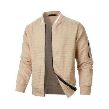 Imagem de Jaqueta Masculina De Outono Inverno Quente Com Zíper E Gola Alta Para 